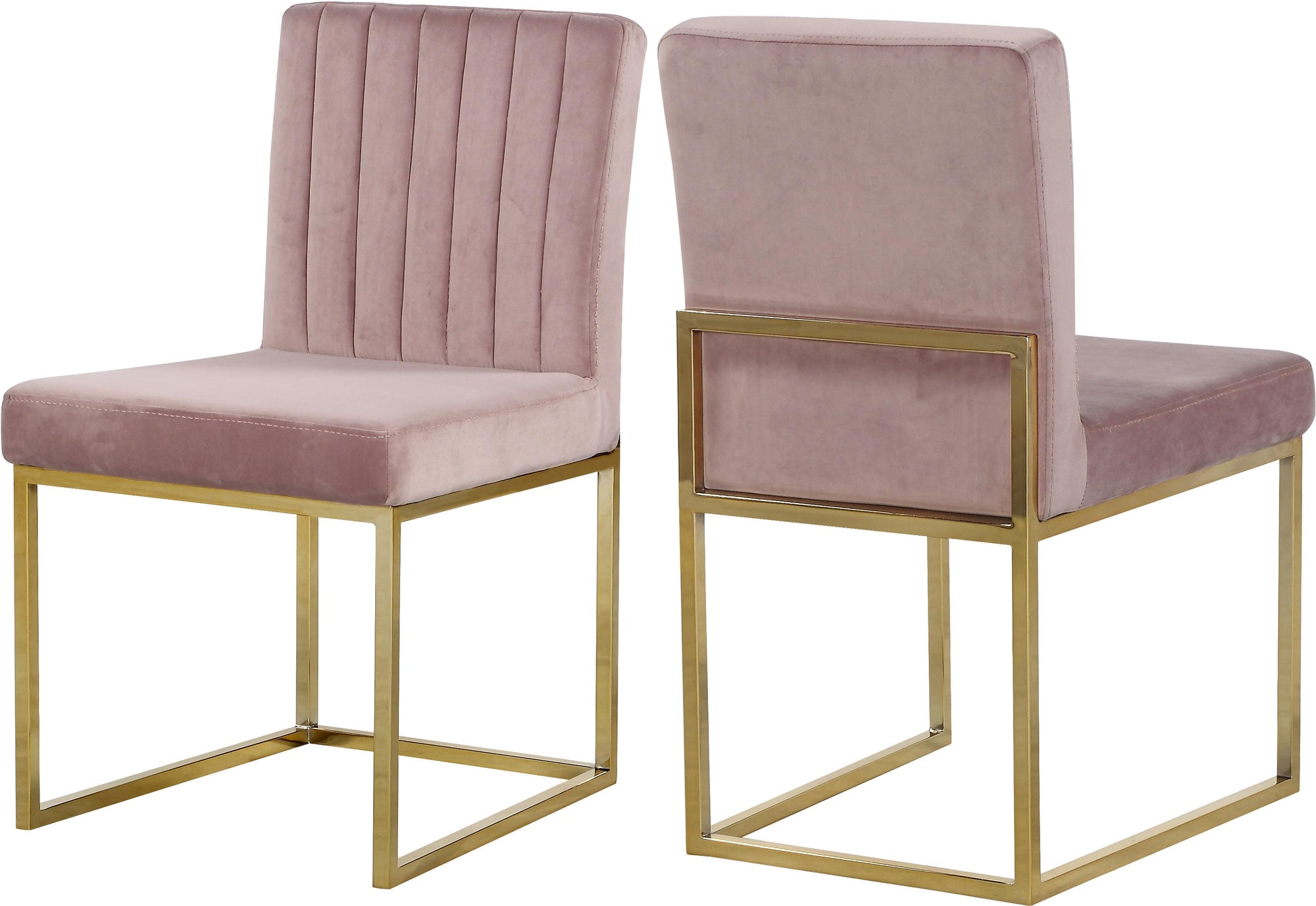 Giselle Pink Velvet Dining Chair
