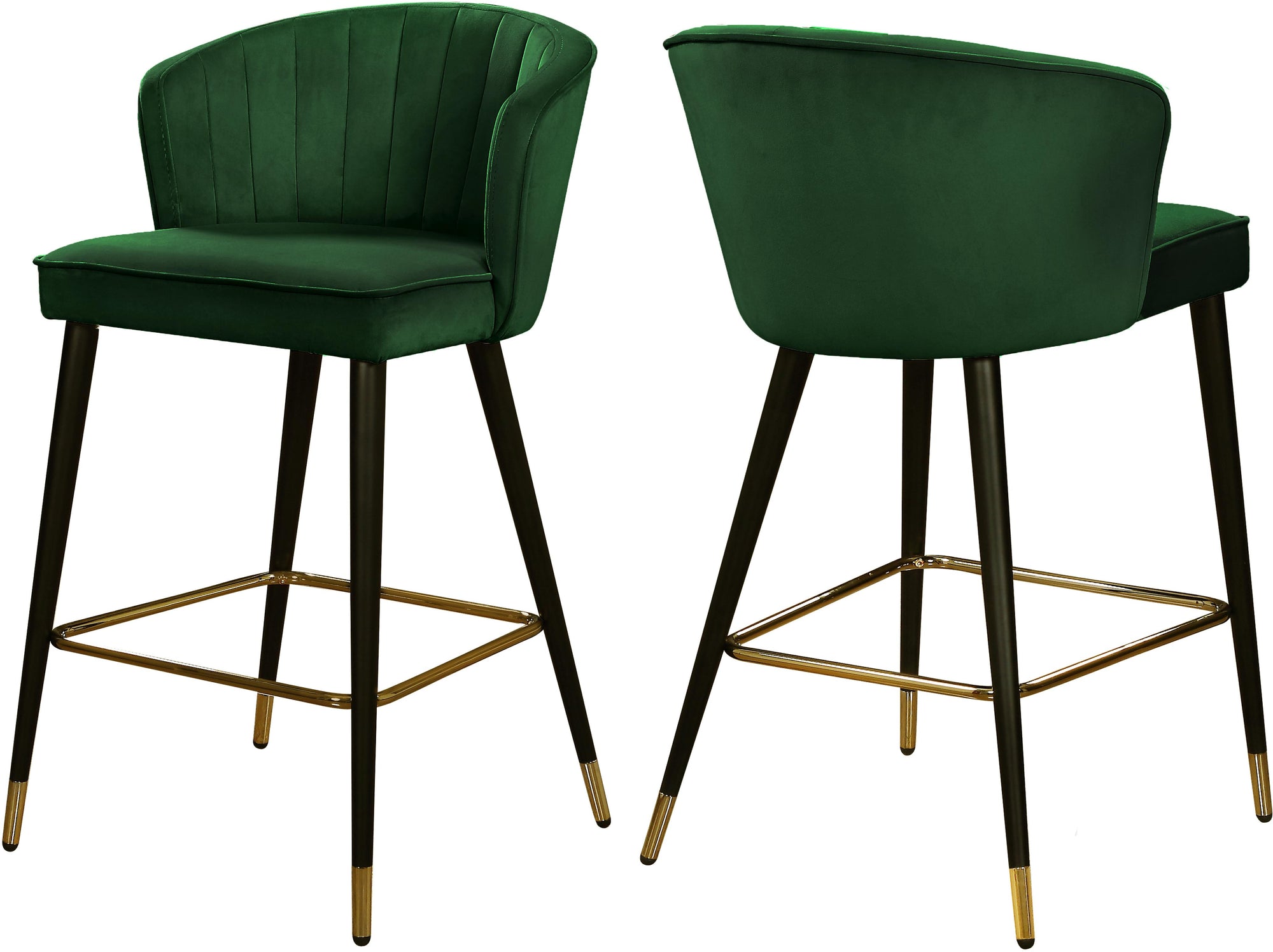 Cassie Green Velvet Stool