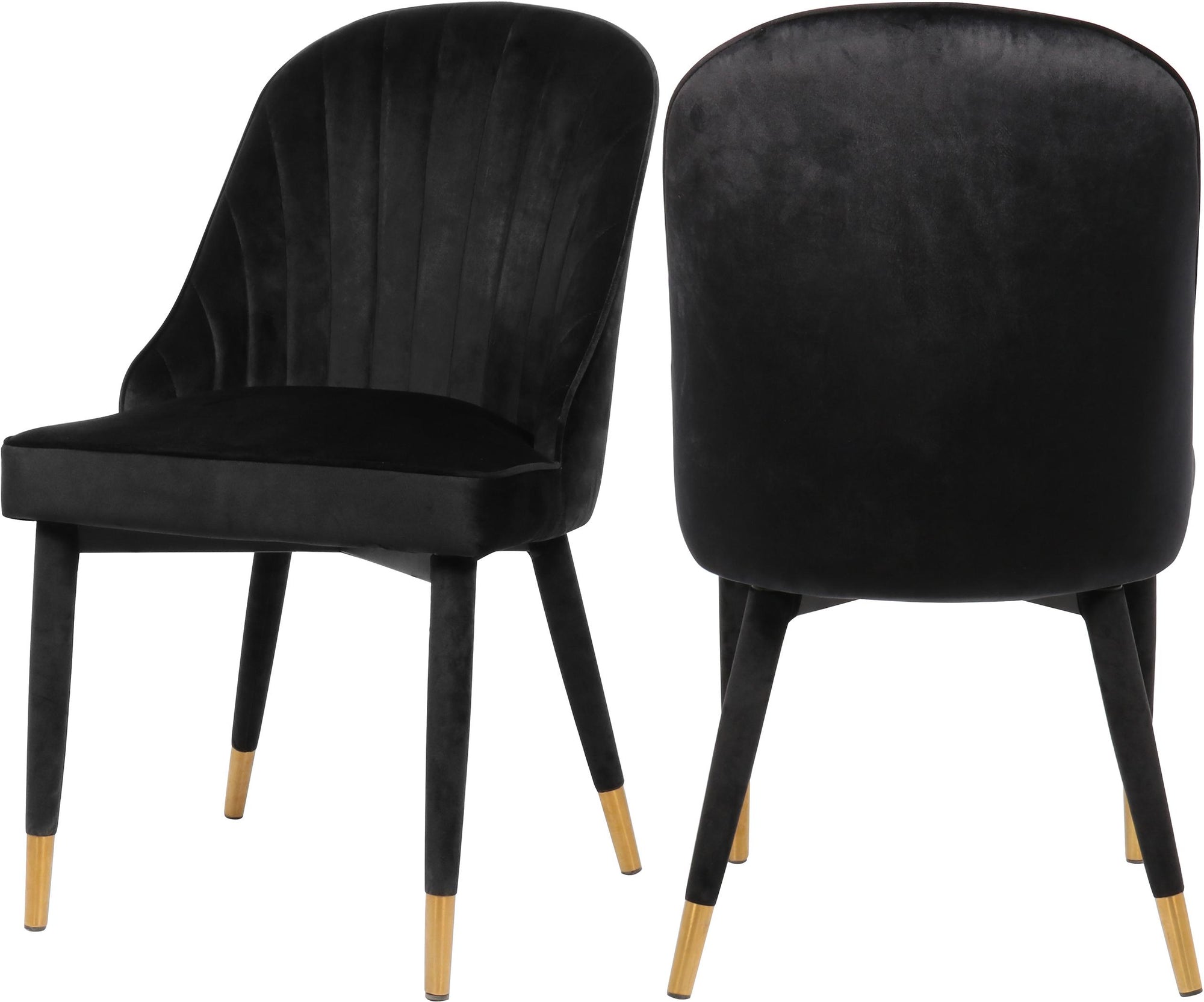 Belle Black Velvet Dining Chair