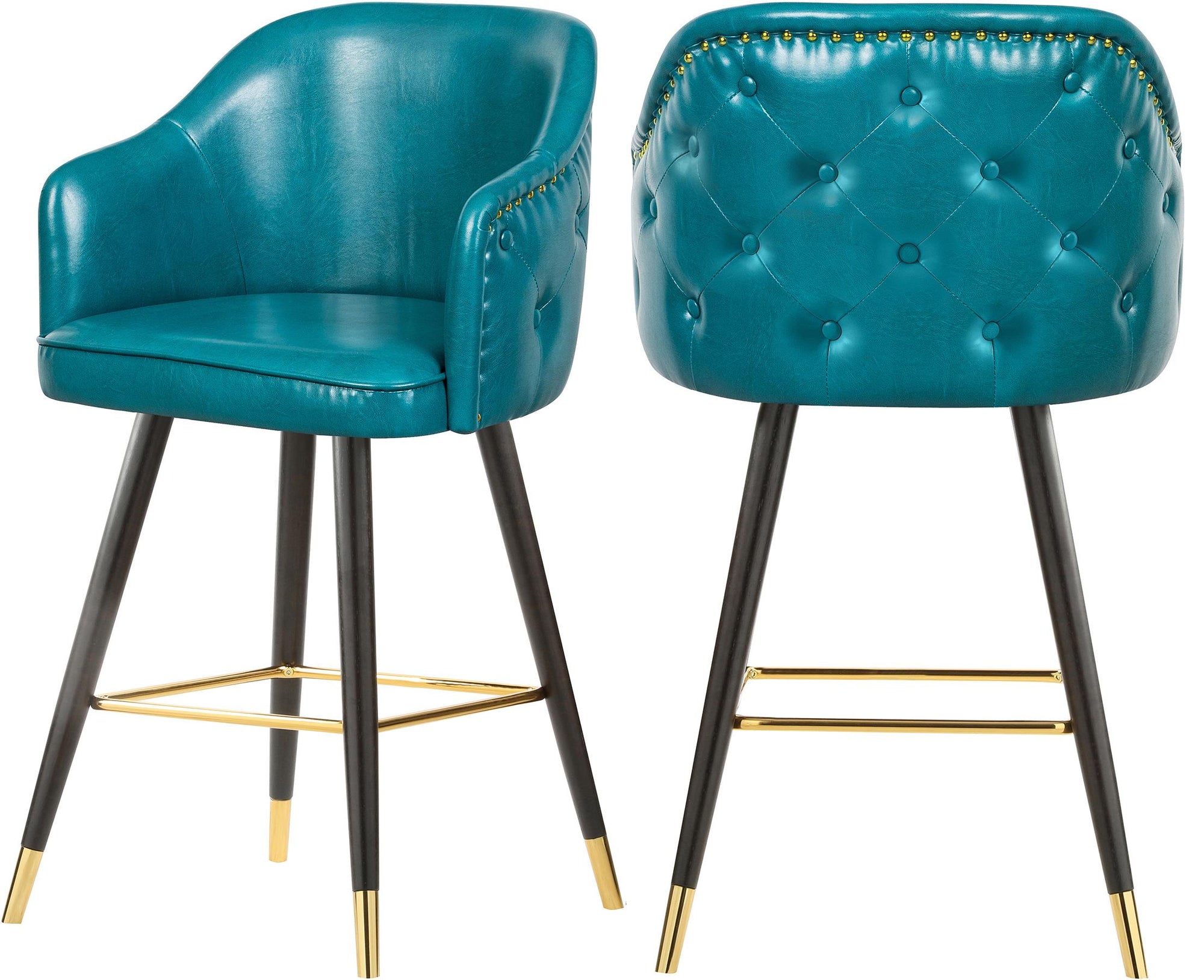 Barbosa Blue Faux Leather Counter/Bar Stool