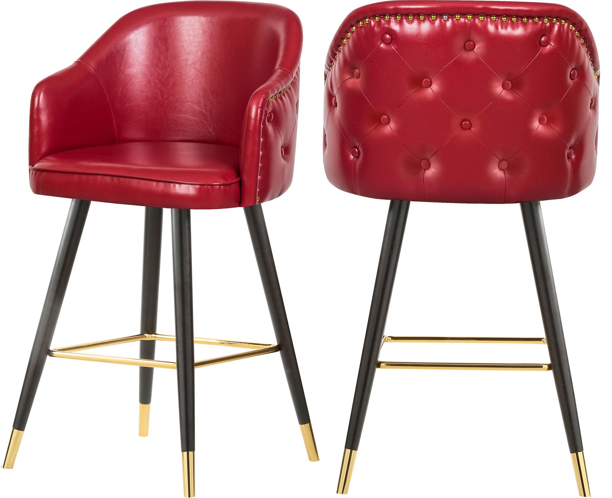 Barbosa Red Faux Leather Counter/Bar Stool