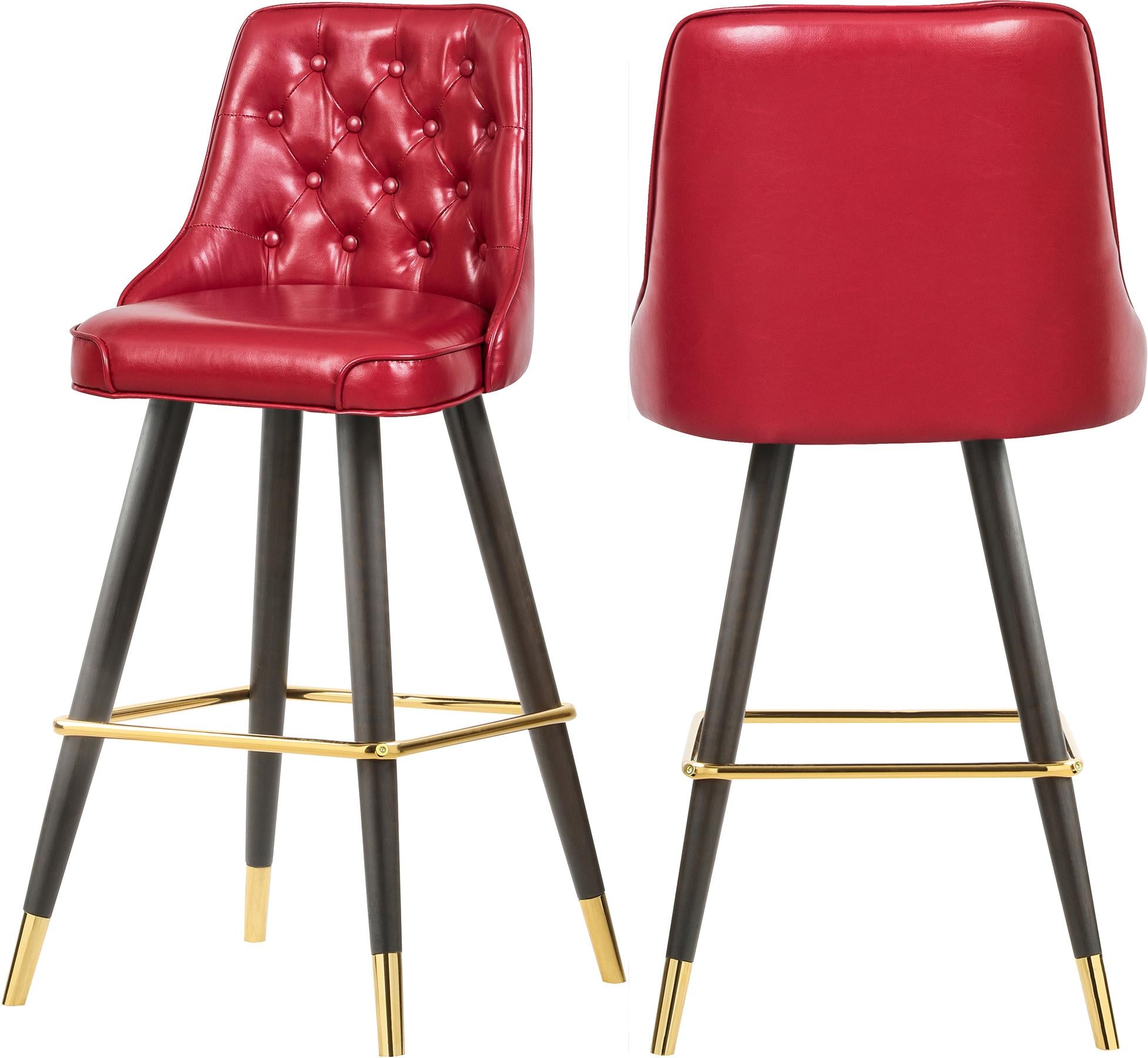 Portnoy Red Faux Leather Counter/Bar Stool