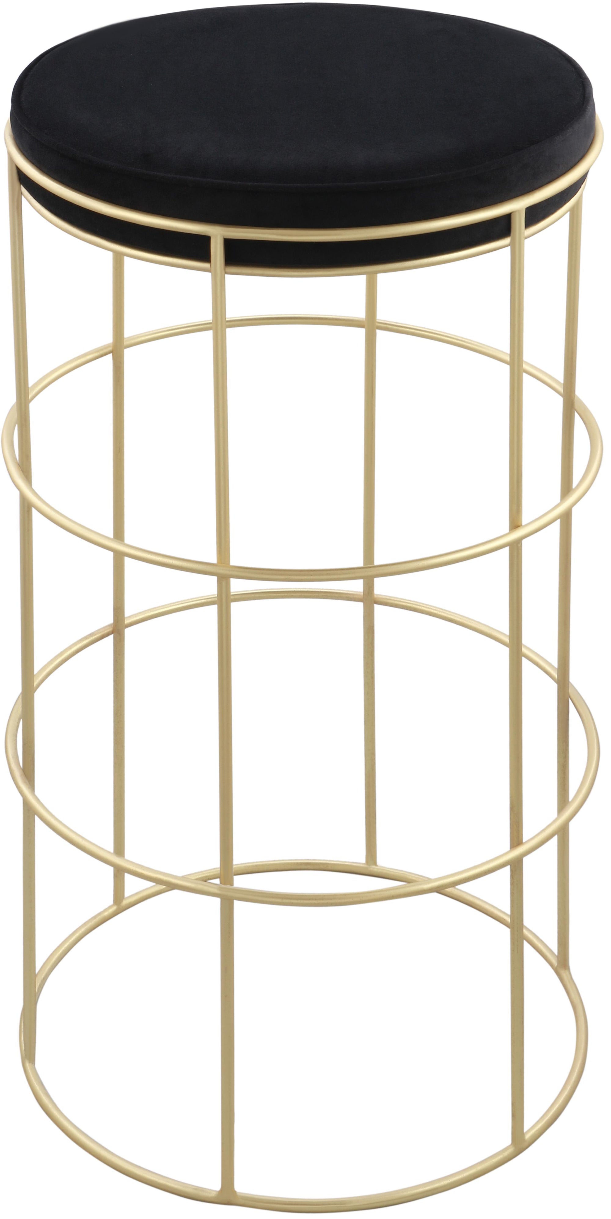 Rebar Black Velvet Counter Stool