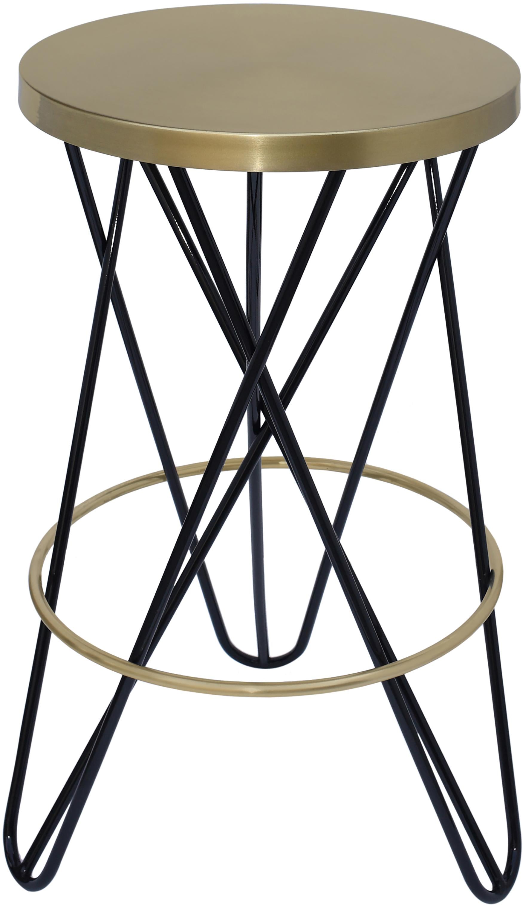 Mercury Black / Gold Counter Stool