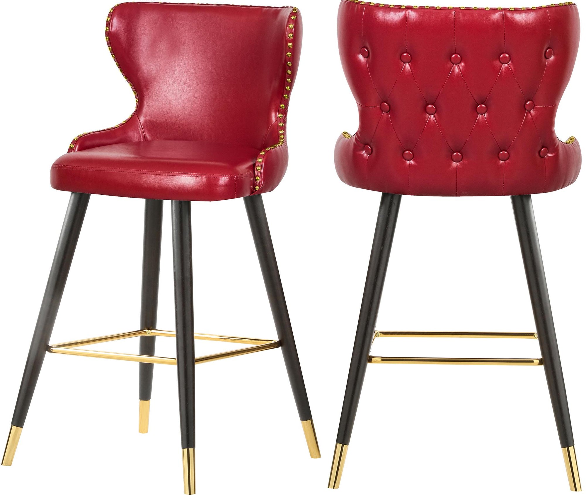 Hendrix Red Faux Leather Counter/Bar Stool