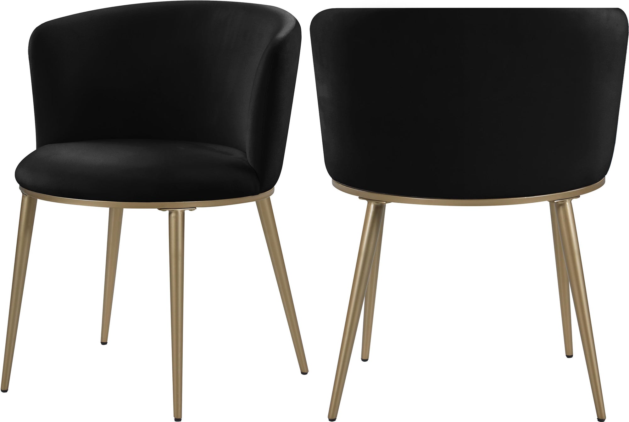 Skylar Black Velvet Dining Chair