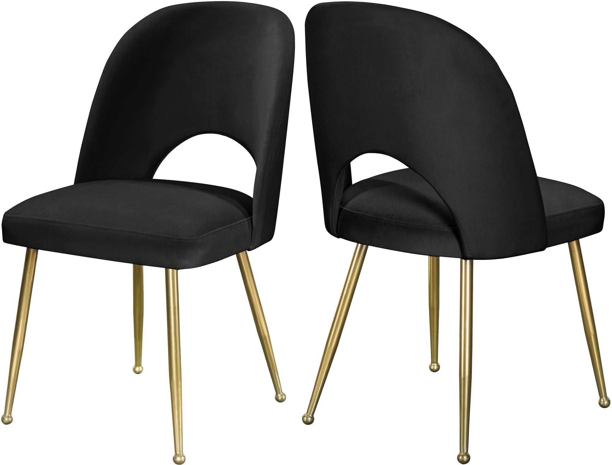 Logan Black Velvet Dining Chair