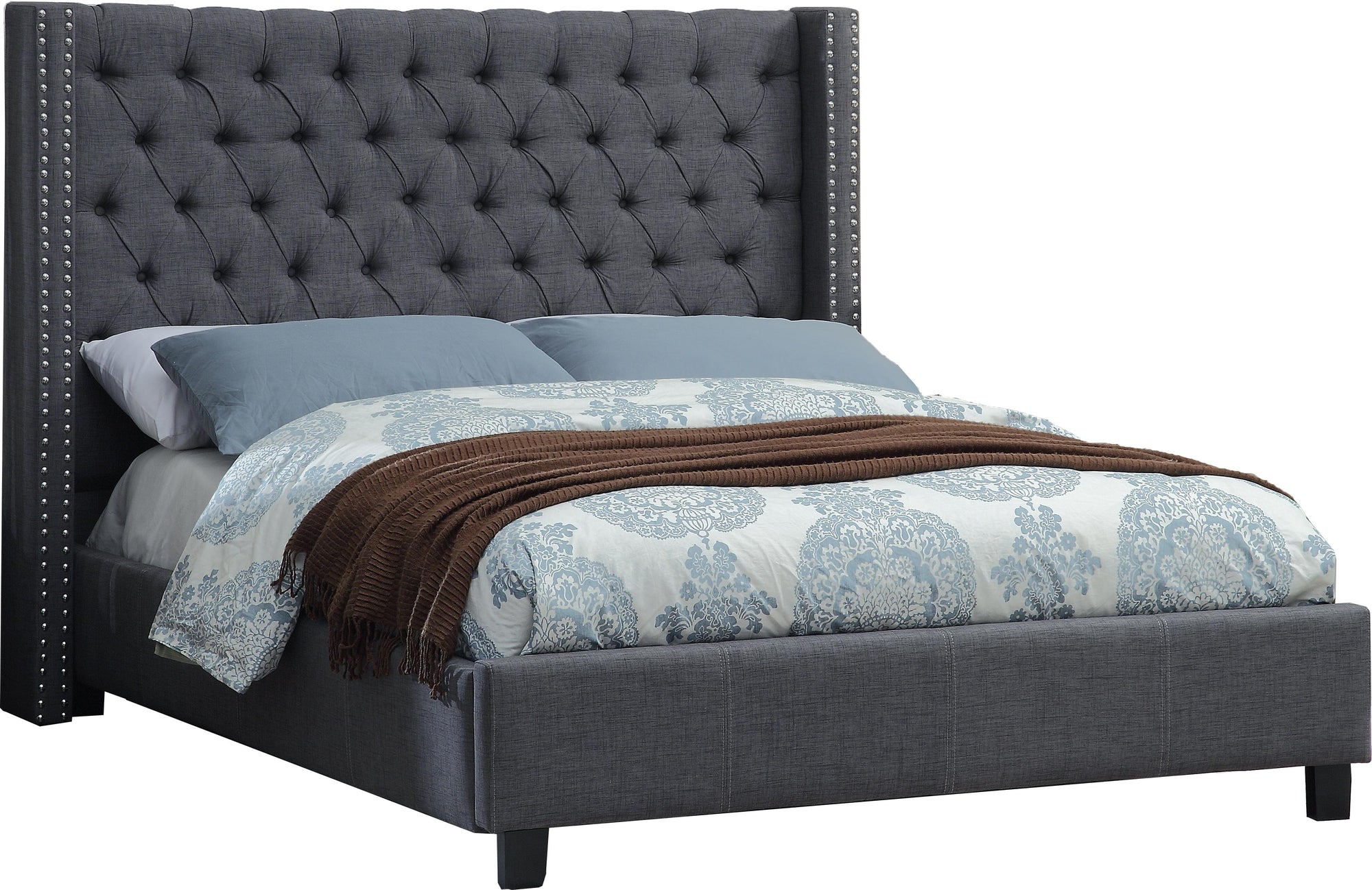 Ashton Grey Linen Full Bed