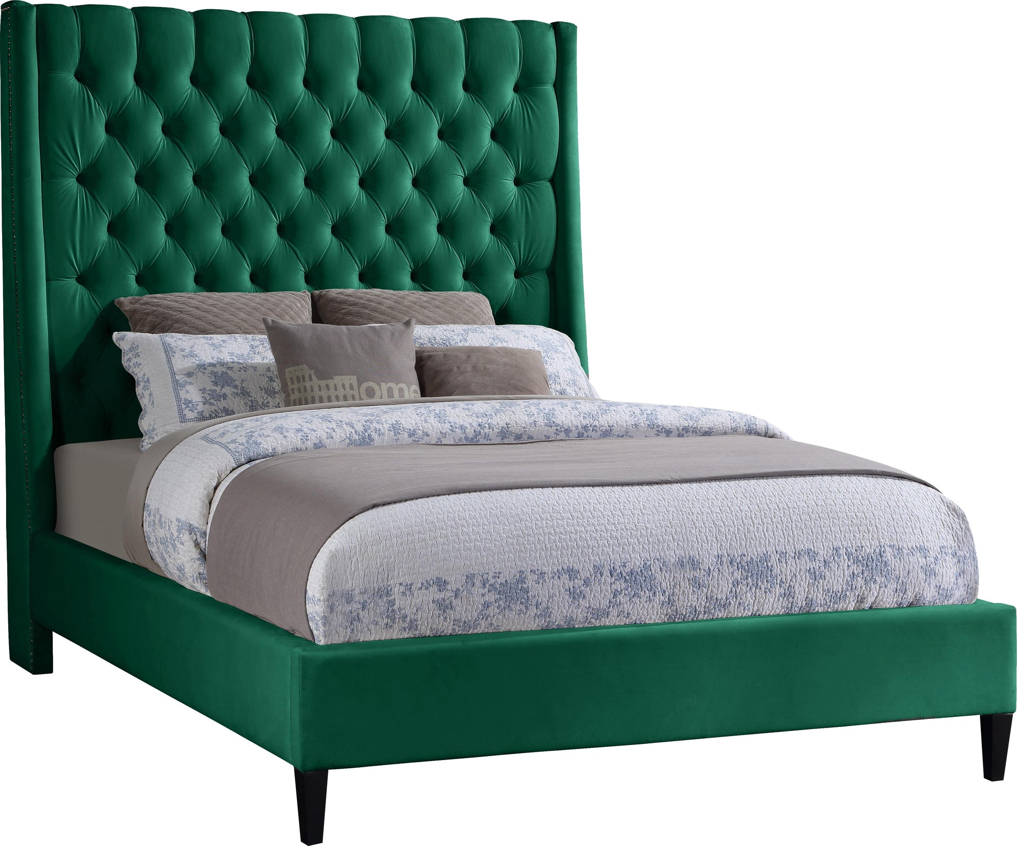 Fritz Green Velvet Full Bed