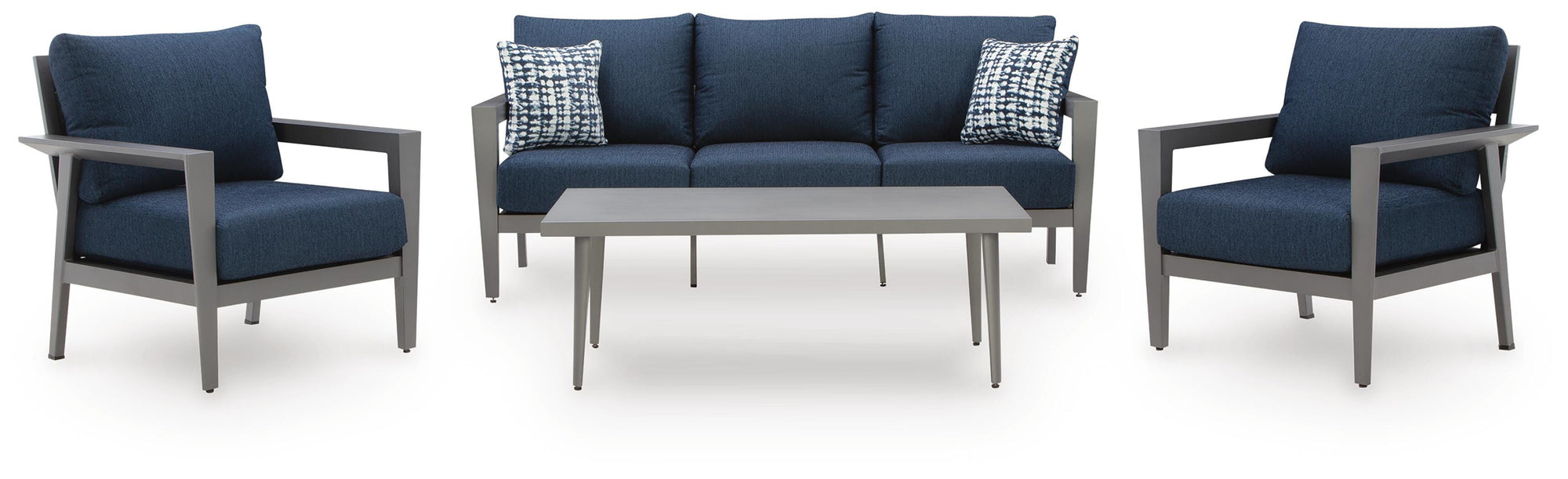 Gali Outdoor Sofa/Chairs/Table Set (Set of 4)