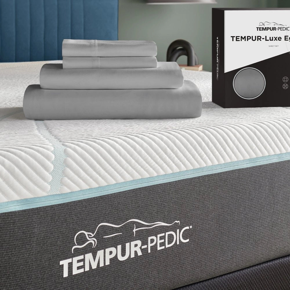 TEMPUR Luxe Egyptian Cotton Sheet Set Silver Mist