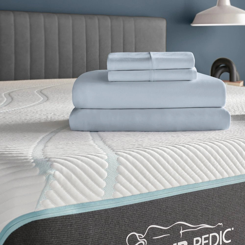 TEMPUR breeze cooling Sheet Set Sleepy Blue