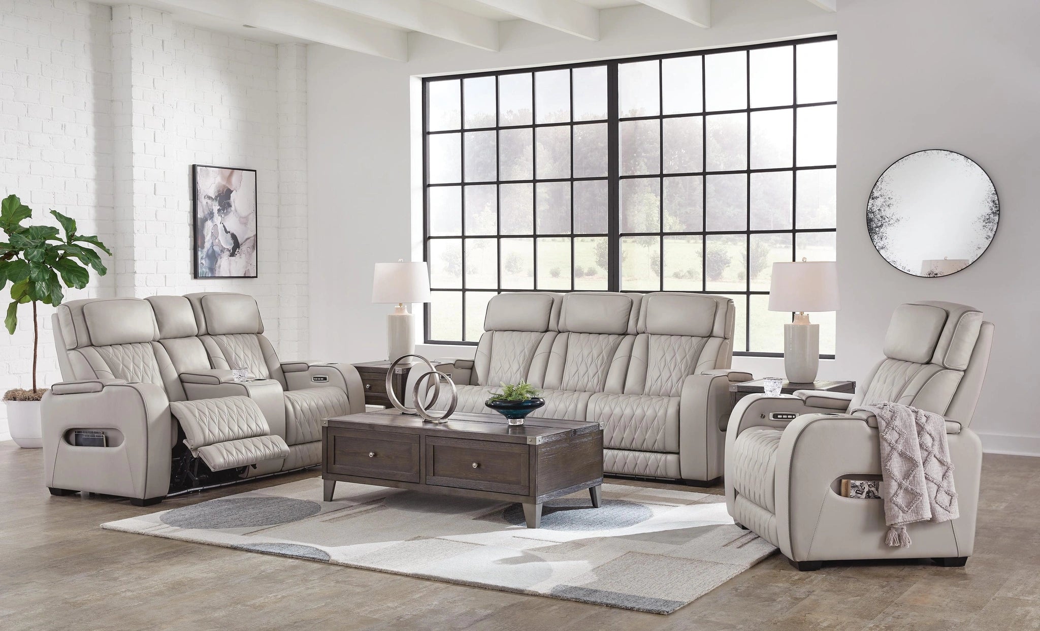 Boyington Power Reclining Sofa, Loveseat and Recliner