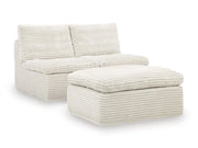 Fannin Armless Chair with Ottoman