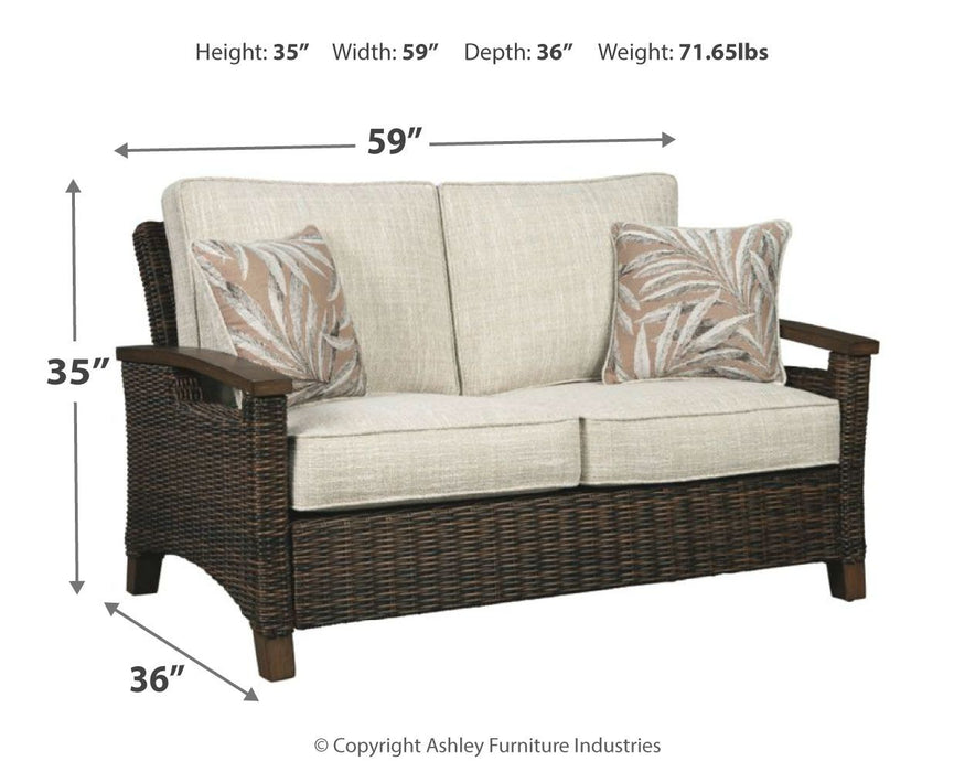 Paradise - Medium Brown - Loveseat W/Cushion