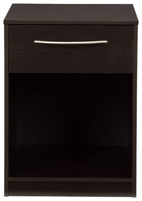 Finch - Black - One Drawer Night Stand