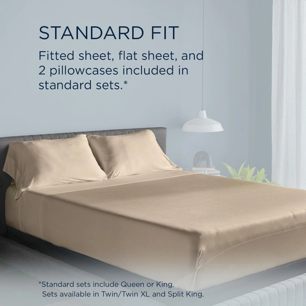 TEMPUR breeze cooling Sheet Set Sandstone