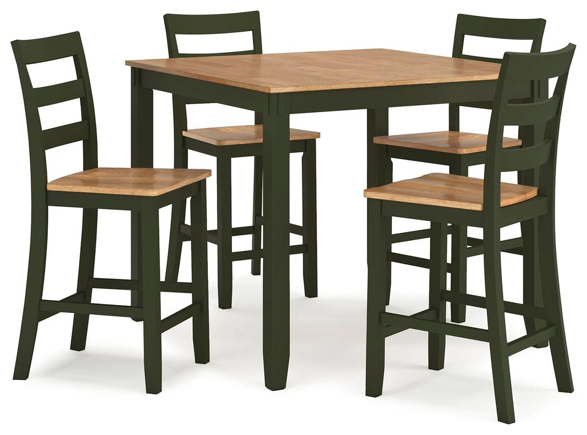 Gesthaven Counter Height Dining Table and 4 Barstools (Set of 5)