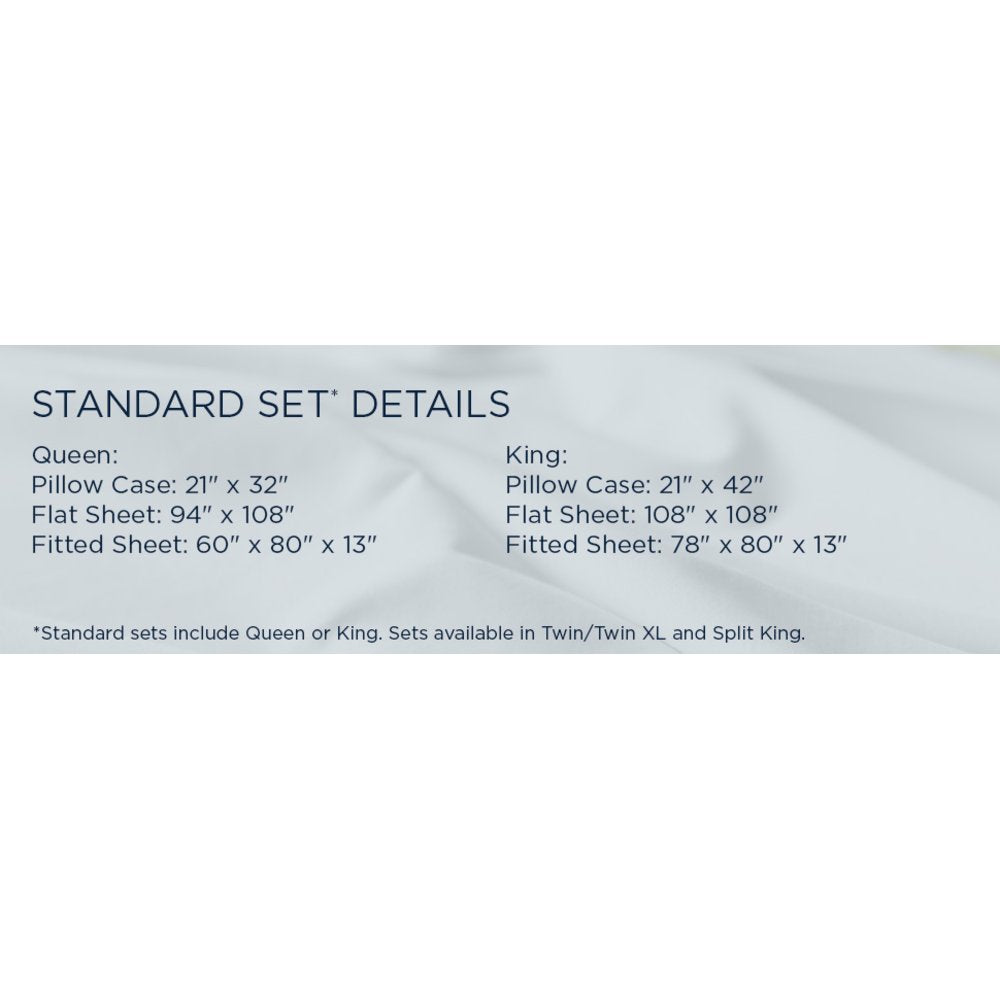 TEMPUR Luxe Egyptian Cotton Sheet Set Cool Gray