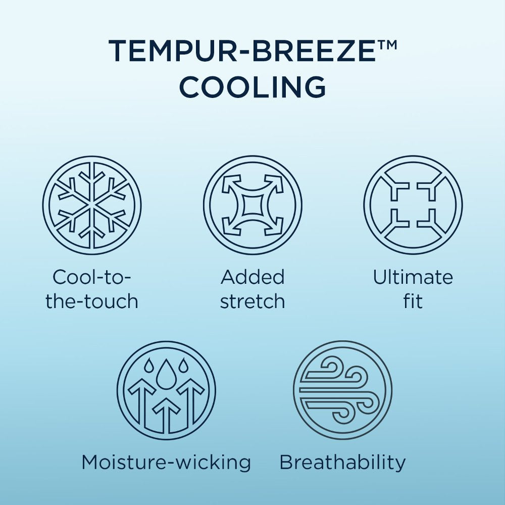 Tempur-Pedic Breeze Pillowcase Set - Sleepy Blue