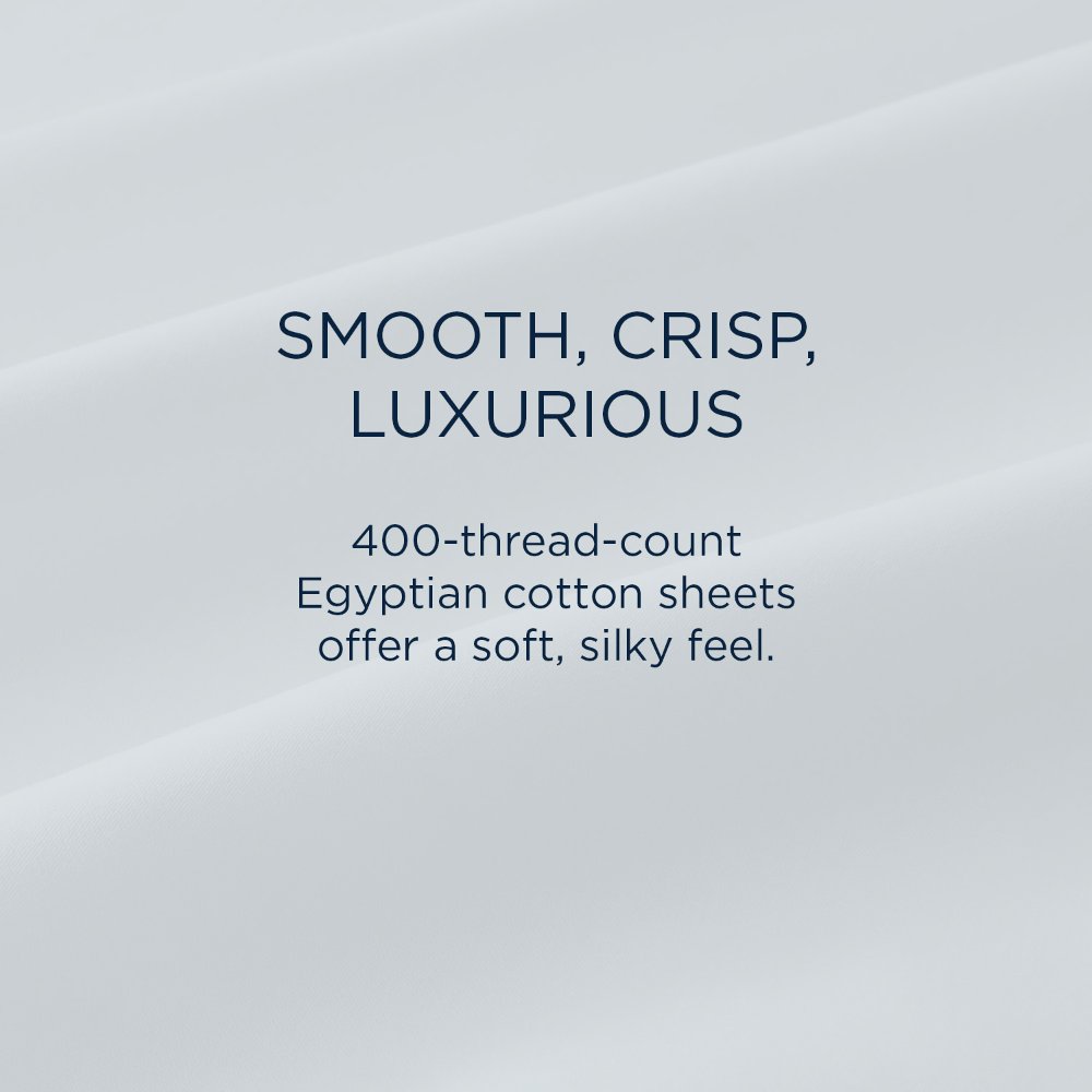 TEMPUR Luxe Egyptian Cotton Sheet Set Sleepy Blue