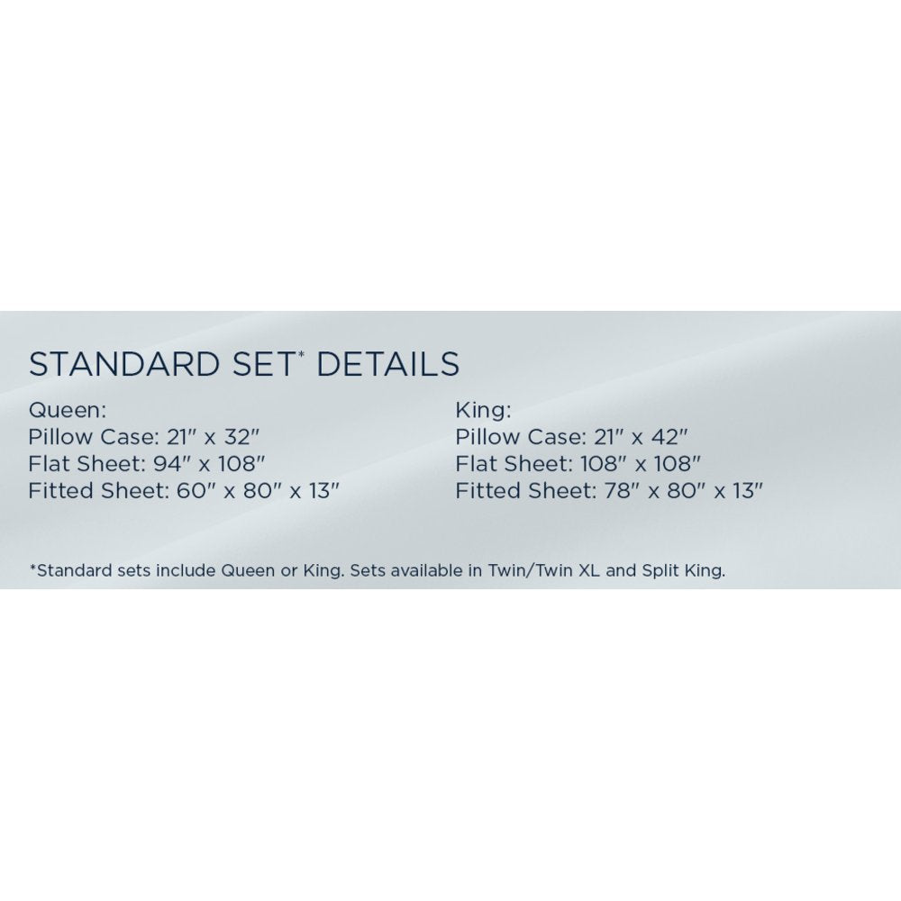TEMPUR Classic Cotton Sheet Set Sleepy Blue