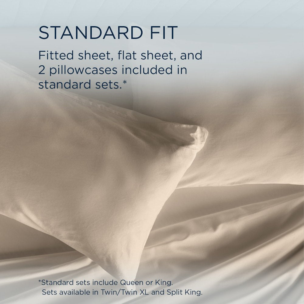 TEMPUR Classic Cotton Sheet Set Sandstone