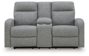 Gauntlet Reclining Loveseat with Console