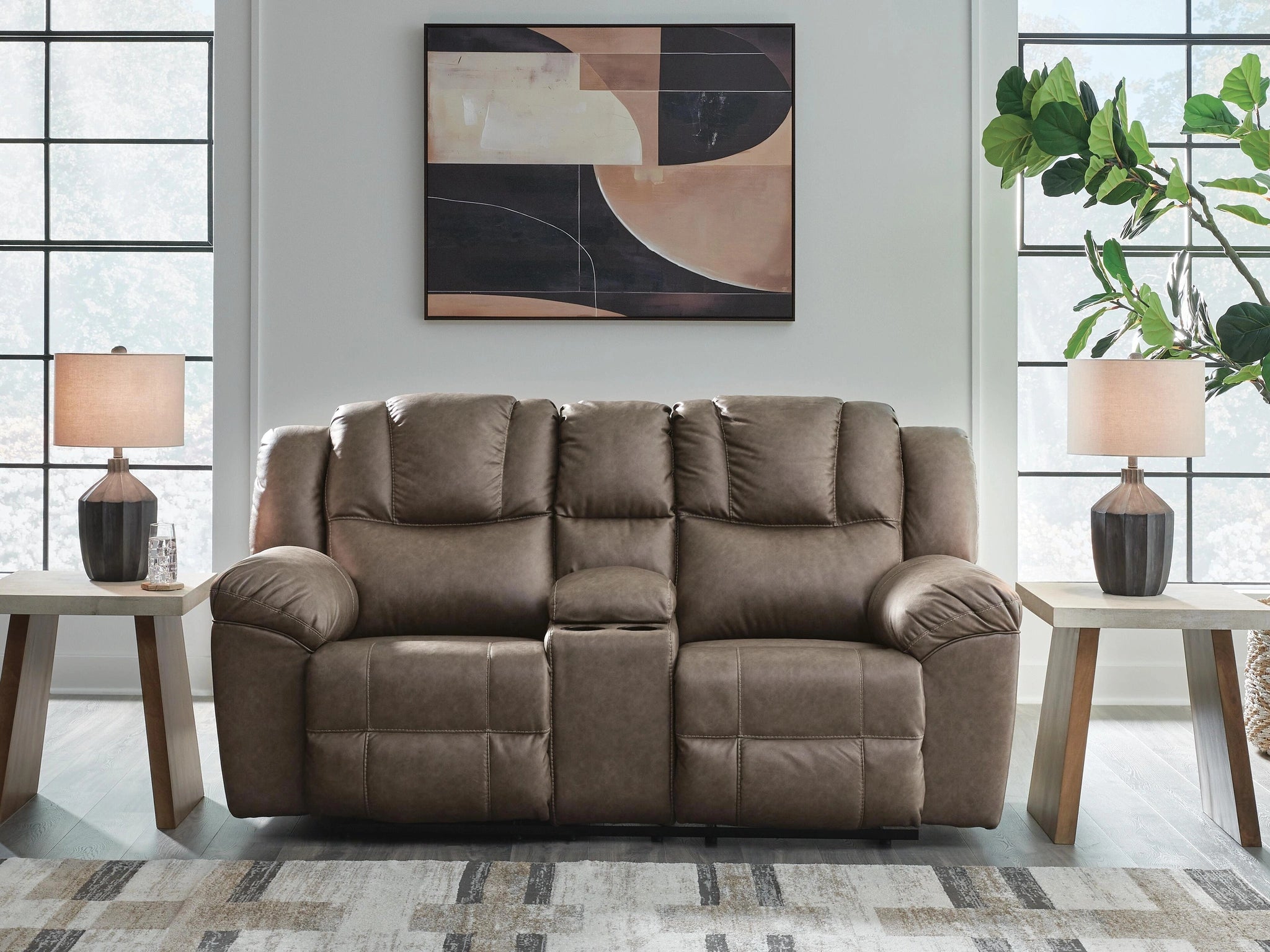Lowilla Reclining Loveseat with Console