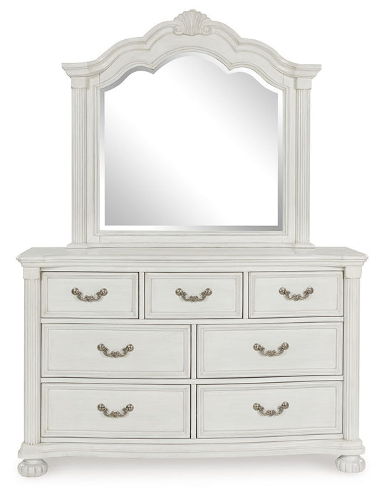 Montelaine - Antique White - Dresser And Mirror