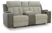 WhipLash Power Reclining Loveseat with Console