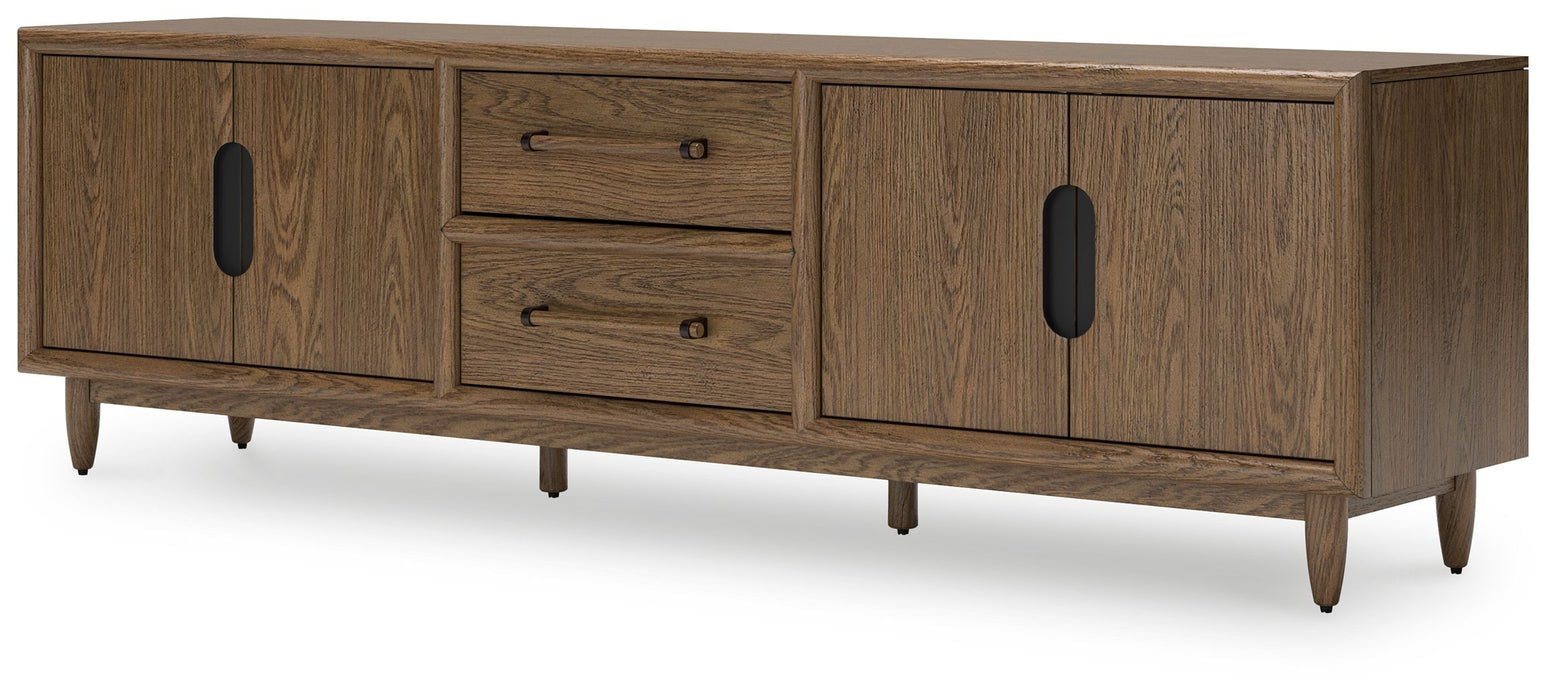 Roanhowe - Brown - Extra Large TV Stand