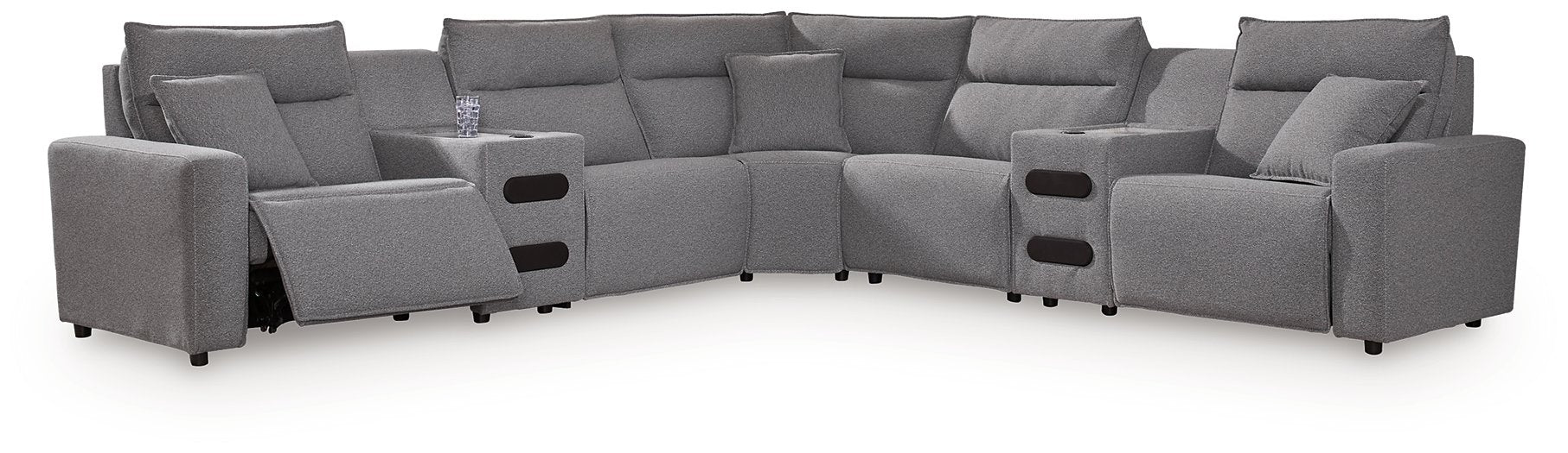 Modmax II Power Reclining Sectional with Audio Consoles – Detroit ...