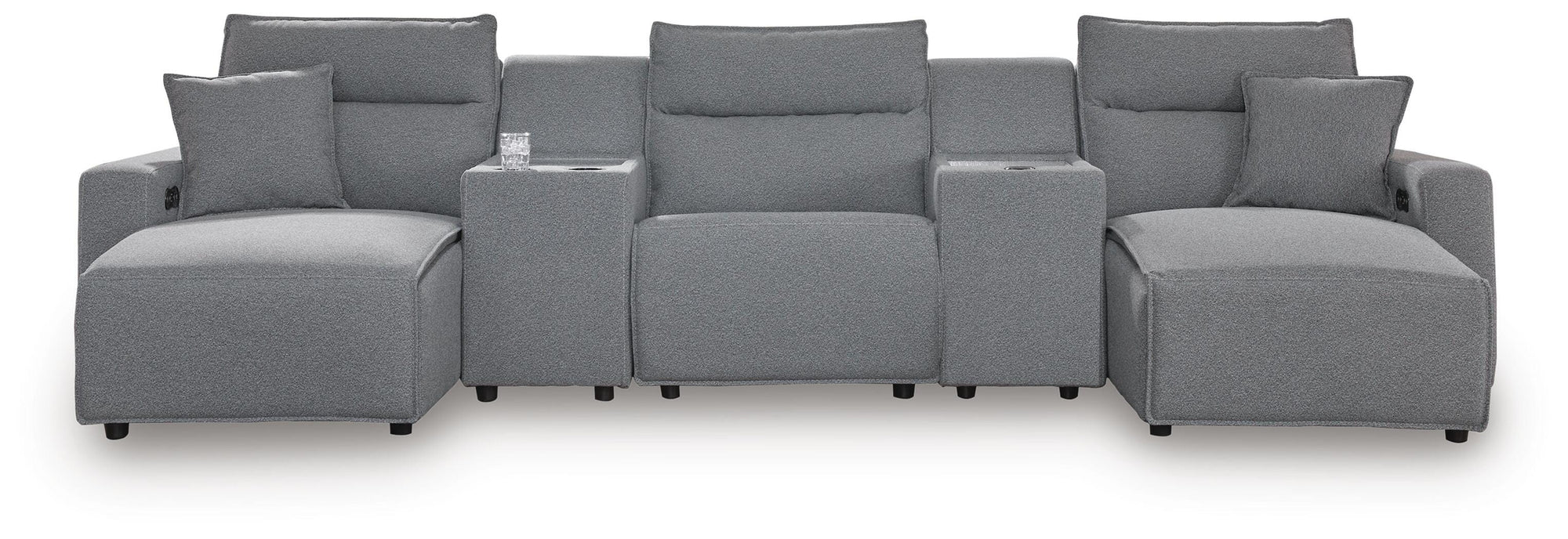 Modmax II Reclining Sectional with Double Chaise and Consoles