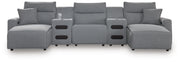 Modmax II Power Reclining Sectional with Chaise and Audio Consoles