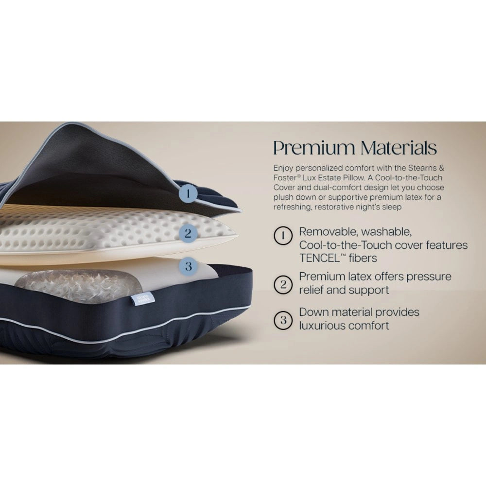 Stearns and Foster Down Blend & Latex Pillow