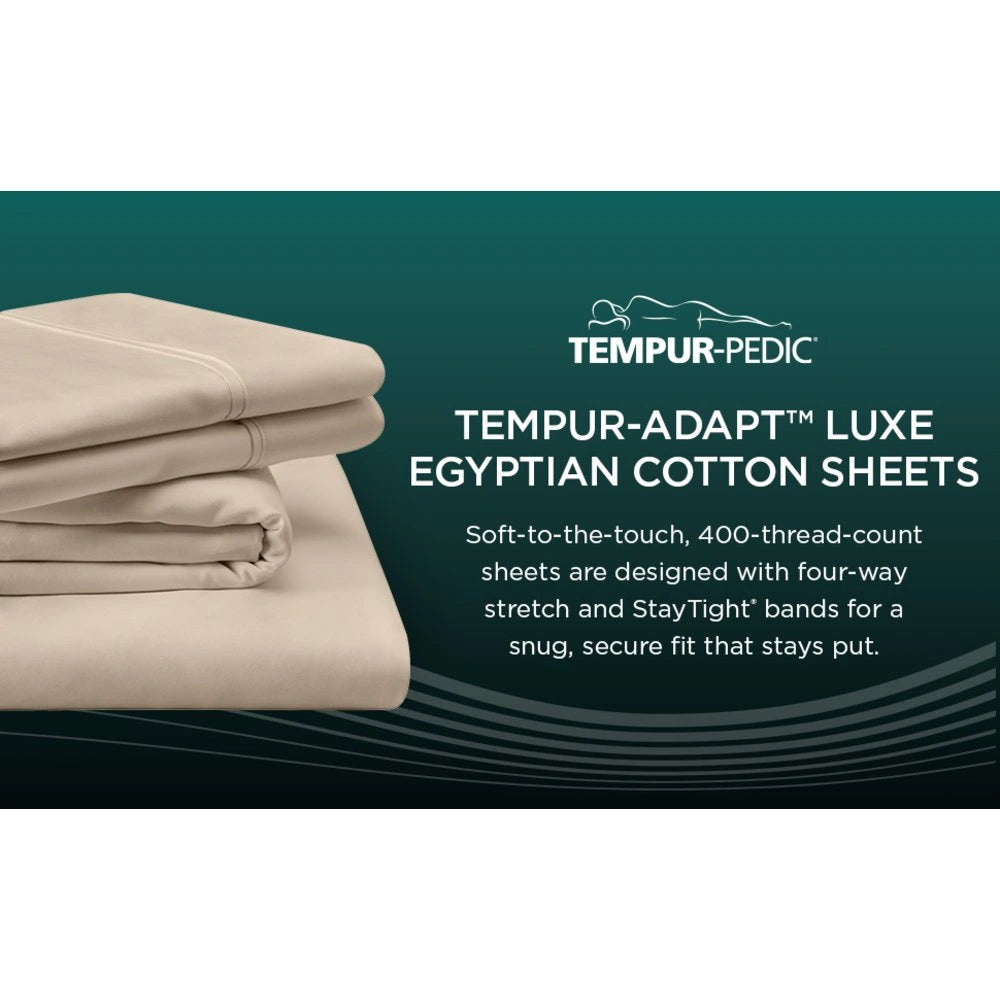 TEMPUR-Adapt Luxe Egyptian Cotton Sheets - White