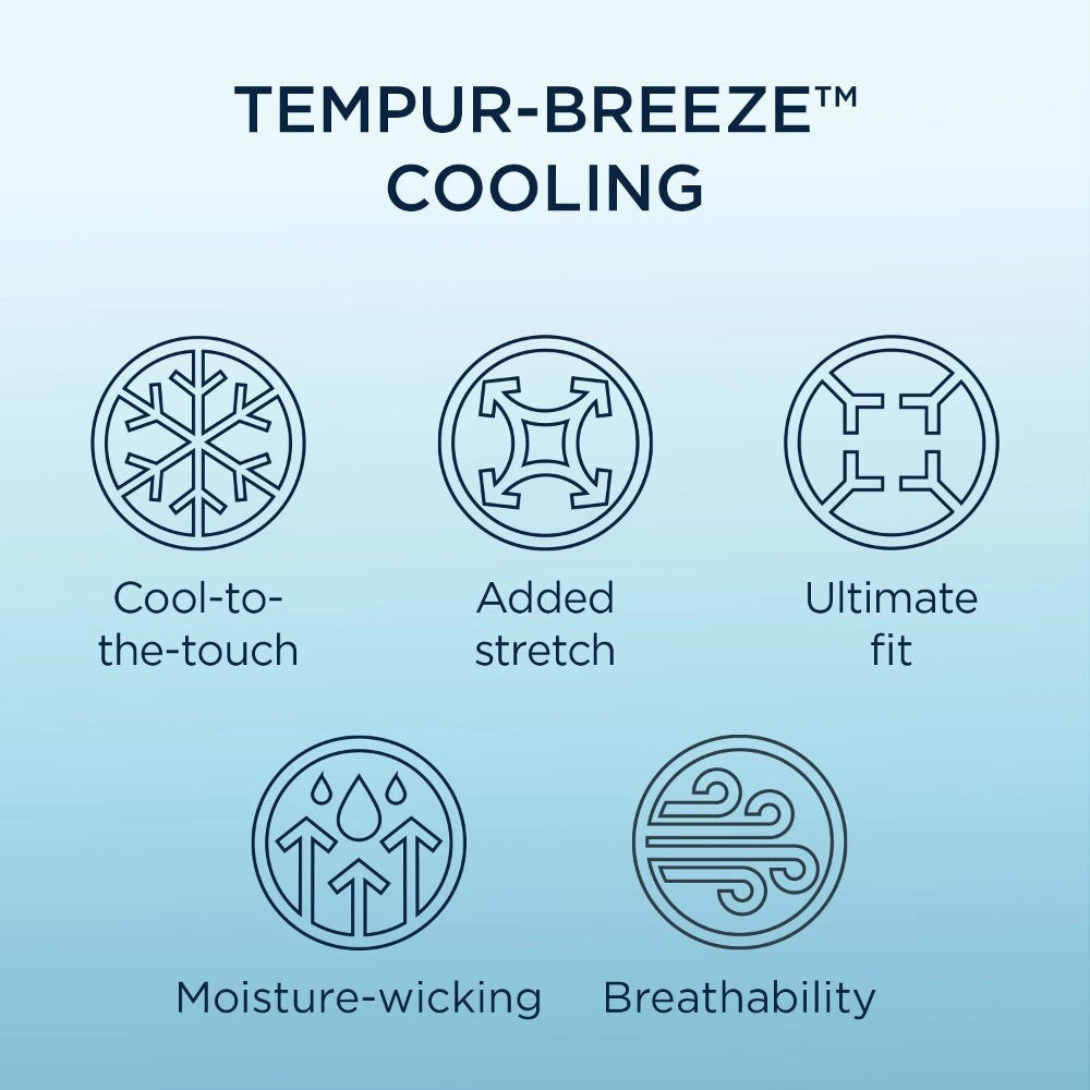 Tempur-Pedic Breeze Pillowcase Set - Sleepy Blue