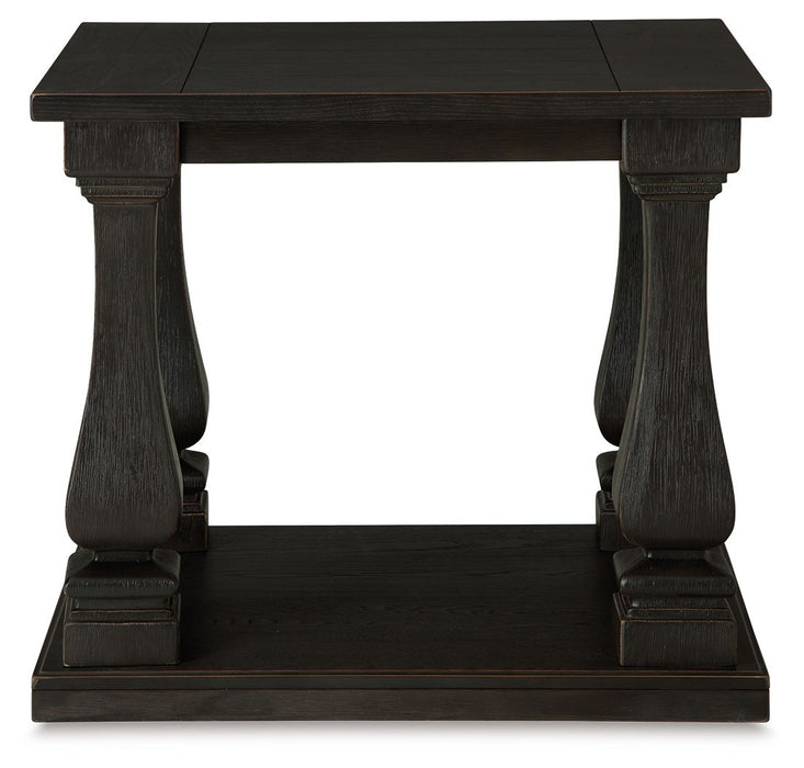 Wellturn - Black - Rectangular End Table