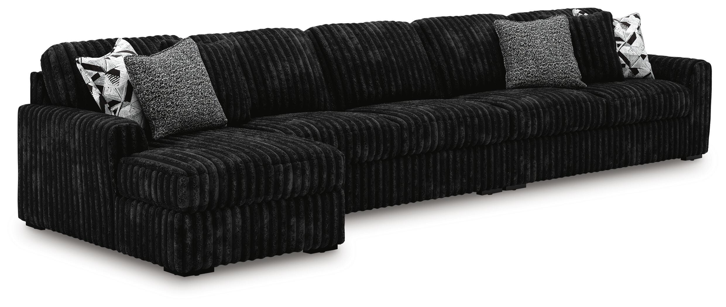 Midnight-Madness Sectional with Chaise