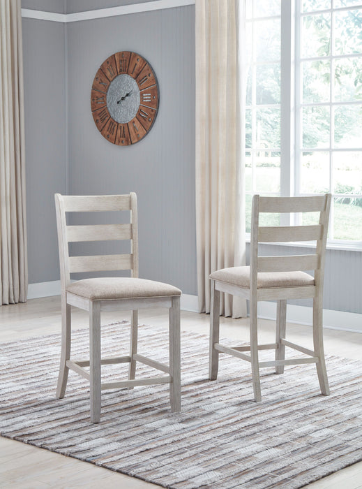 Skempton - White - Upholstered Barstool (Set of 2)