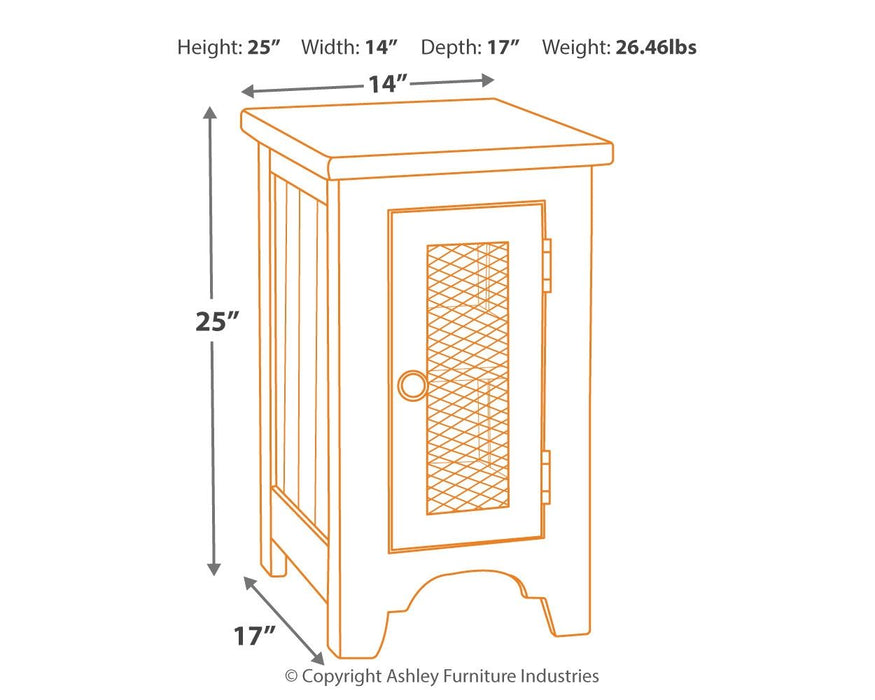 Wystfield - White / Brown - Chair Side End Table