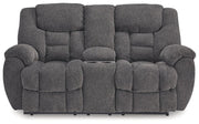 Foreside Reclining Loveseat with Console