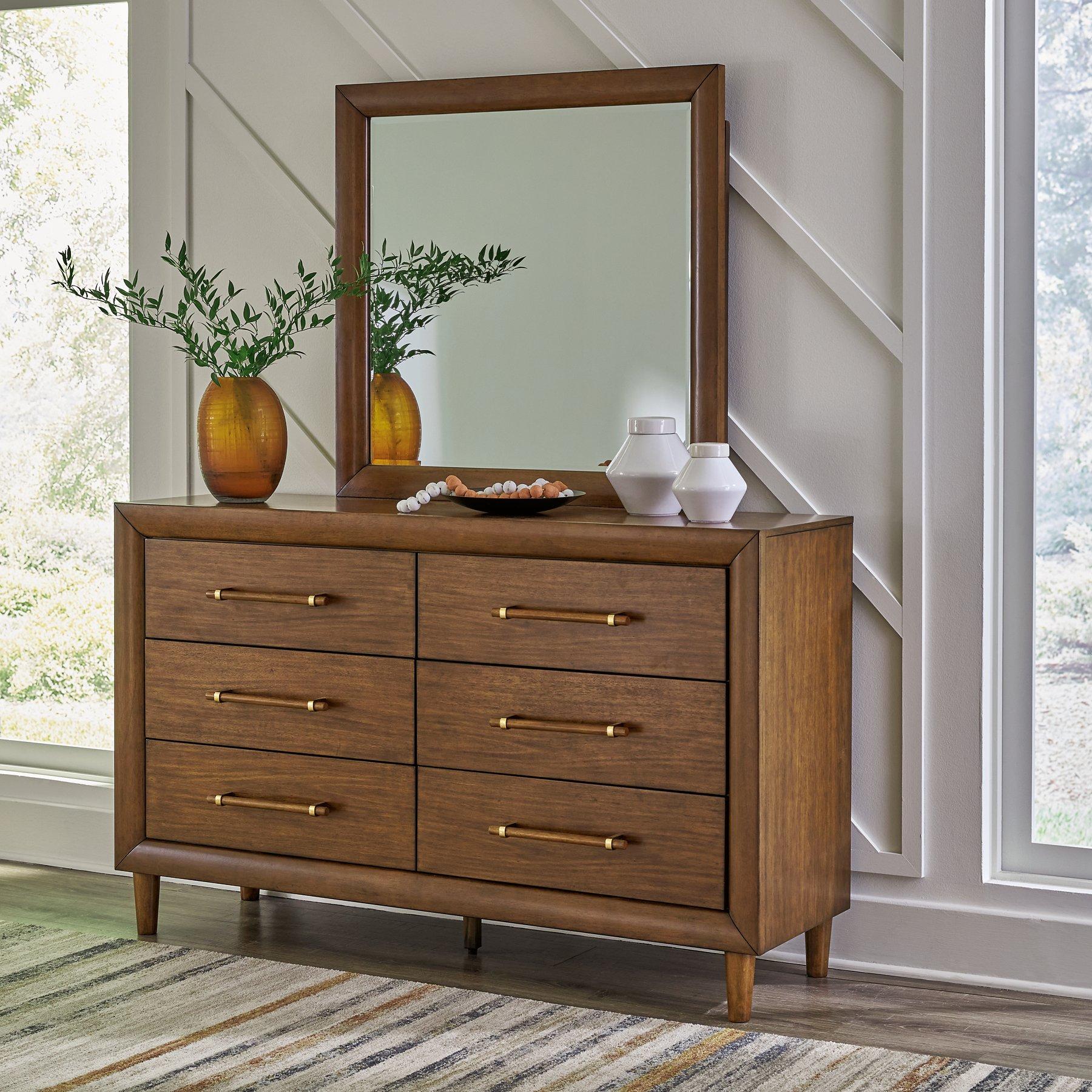 dresser between $1 and $20 sale Ashley Furniture Lyncott Brown Dresser and Mirror