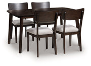 Mallenette Dining Table and 4 Chairs (Set of 5)