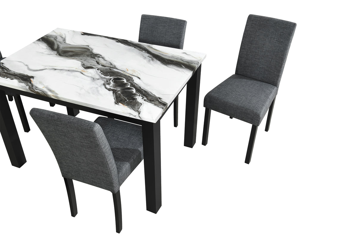 PANDA DINING TABLE & 4 DINING CHAIR