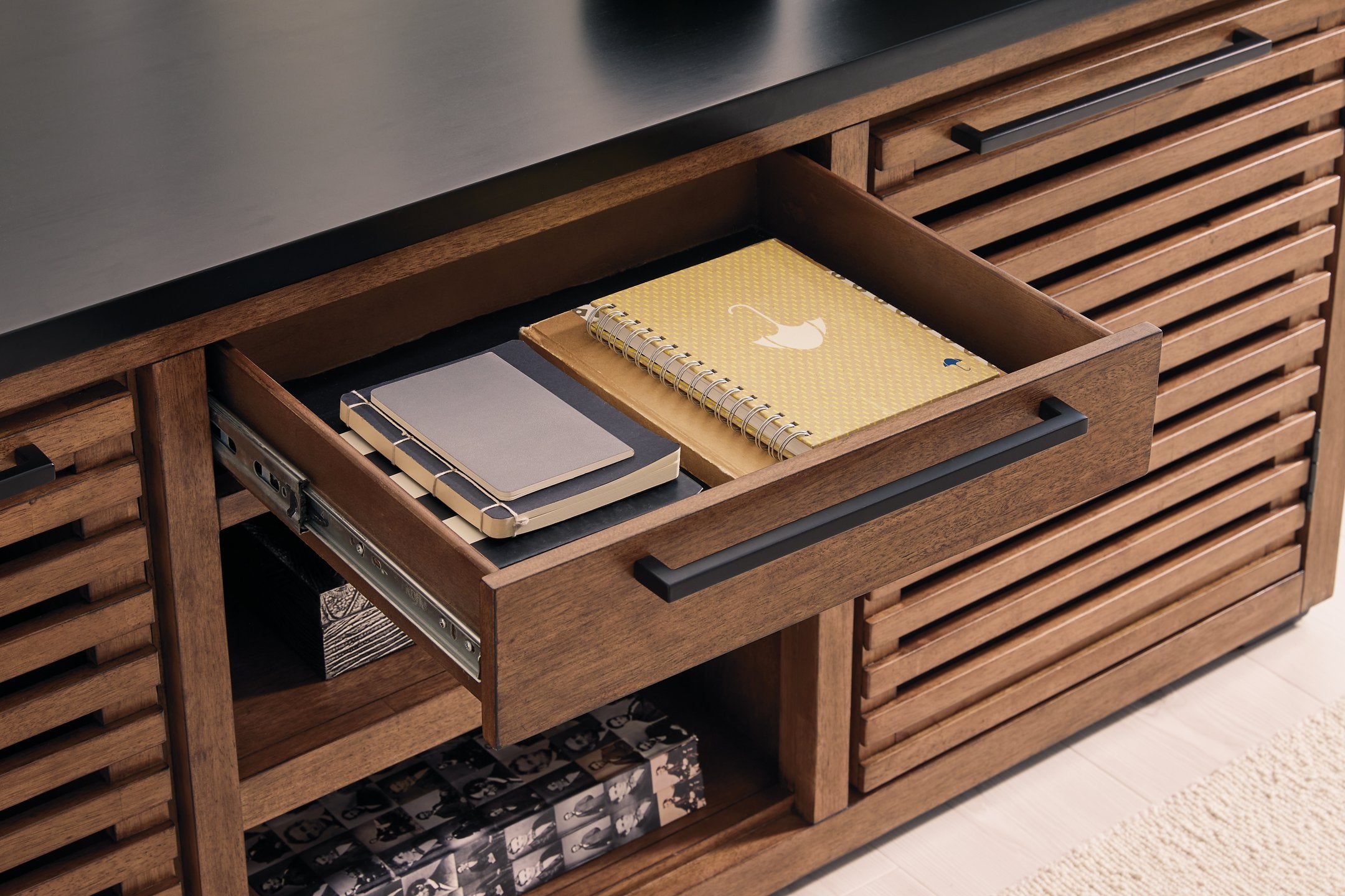 Kallari Credenza with Desk Return