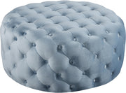 Addison Sky Blue Velvet Ottoman/Bench