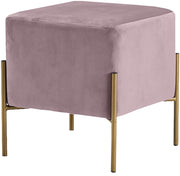 Isla Pink Velvet Ottoman/Stool