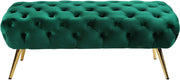 Amara Green Velvet Bench